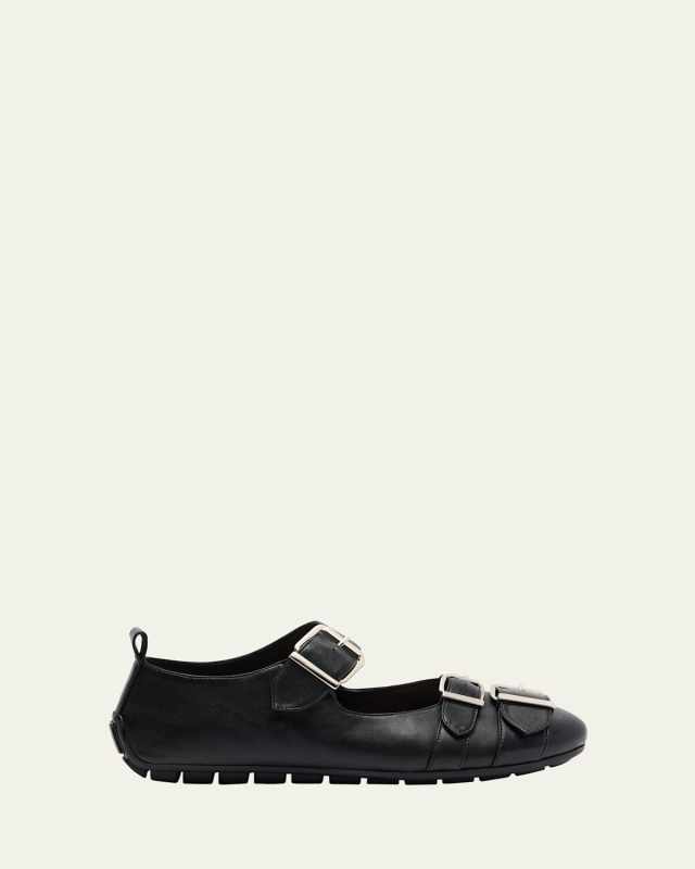 Buckled Ballerina Flats